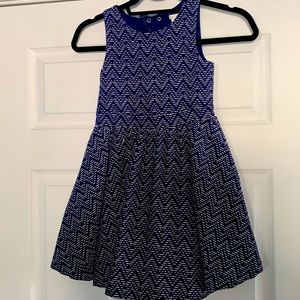Max Studio girls dress navy blue and white excellent condition like new